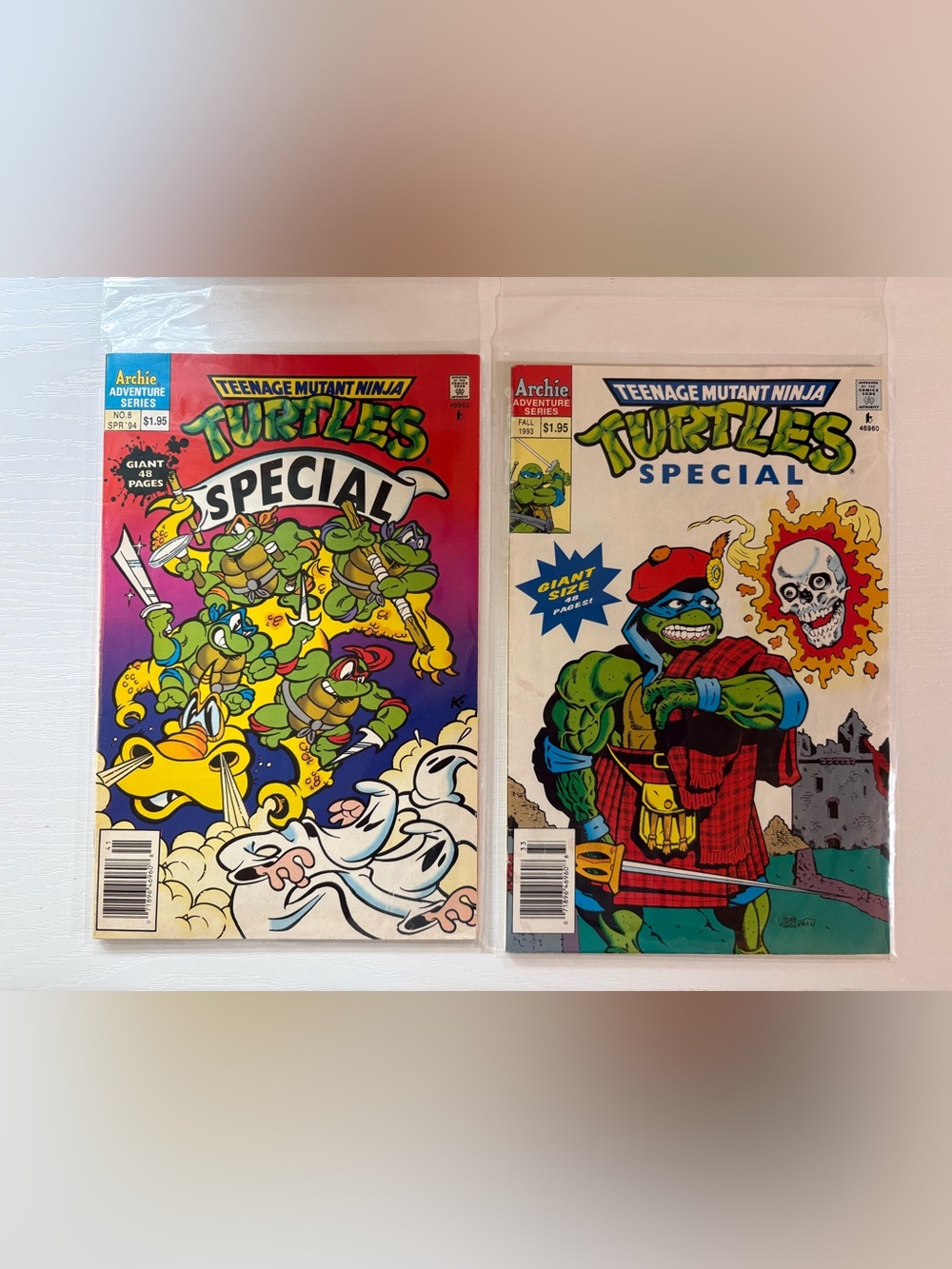 TMNT Giant Size Special #6 & #8 1993-1994 Newsstand Comic Lot